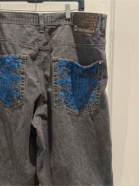 Vintage Vtg Southpole Denim Jorts Jean Shorts Baggy Embroidered 90s Y2K Mens 40